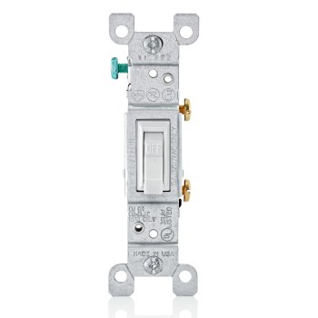 Quiet Switch, Grounded - 15 Amp, White