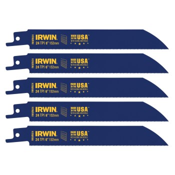 Irwin WeldTec Reciprocating Saw Blades - 6" x 24 TPI (5pk)