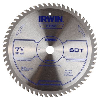 Irwin Classic Series Circular Saw Blade - 7-1/4", 60T