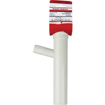 PVC Dishwasher Branch Tailpiece - 1-1/2" x 8"