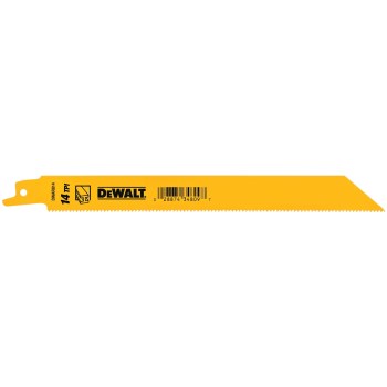 Reciprocating Saw Blade, 8", 14 TPI - 5-Pack