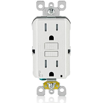 AFCI, outlet  ~ 15A-125V, White