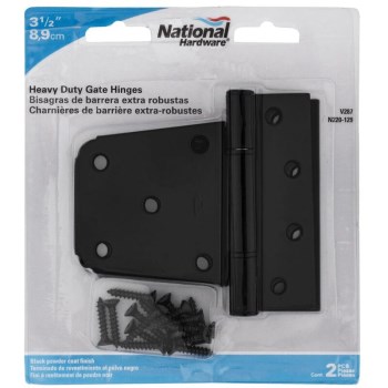 Heavy Duty Gate Hinge, Black ~ 3 1/2"