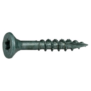 Green Coated Star Drive Deck Screws - #9 x 1-1/4", 5 Lb