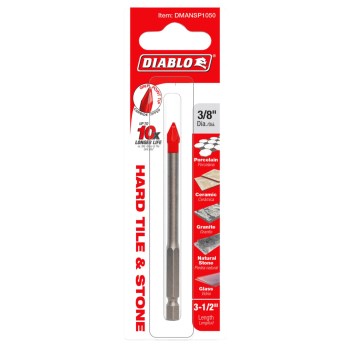 Diablo Hard Tile & Stone Carbide Drill Bit - 3/8"