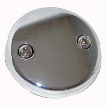 Larsen Bathtub Waste and Overflow Face Plate, Chrome - 2 Hole