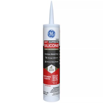GE Kitchen & Bath Supreme Silicone Sealant, Clear - 10.1 oz