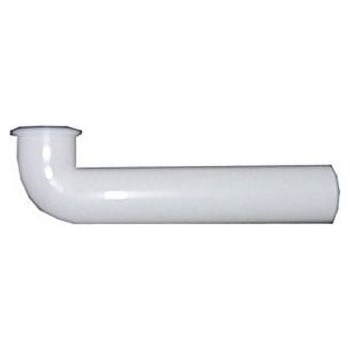 PVC Flanged Elbow, White 1-1/2" x 7"