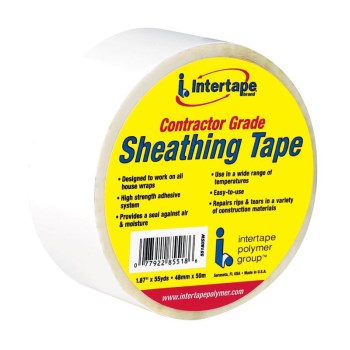 Sheathing Tape, Contractor Grade  ~ 1.87" x 55 yds, White