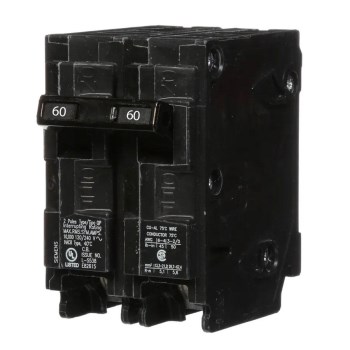 Siemens Type QP Circuit Breaker, Double Pole - 60 Amp