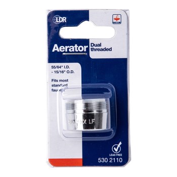 Faucet Aerator - 15/16" Male and 55/64" Female, Chrome