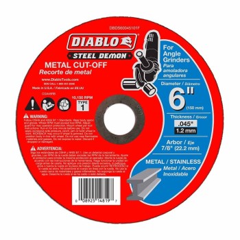Diablo Steel Demon Cut-Off Disc   6" x 0.045"