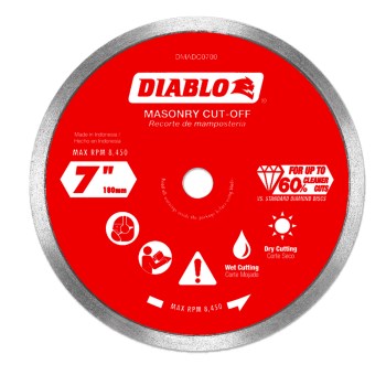 Diablo Diamond Continuous Rim Cut-Off Disc - 7"