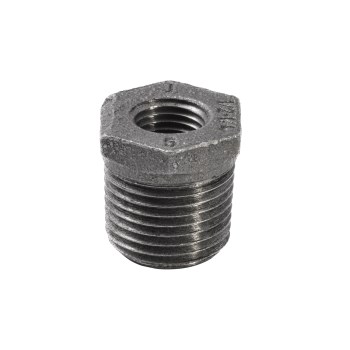 Anvil/Mueller Malleable Hex Bushing, Black - 3/4" x 1/4"