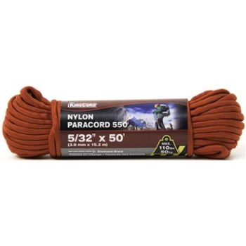 Nylon Paracord 550, Bright Red - 5/32" x 50 Ft