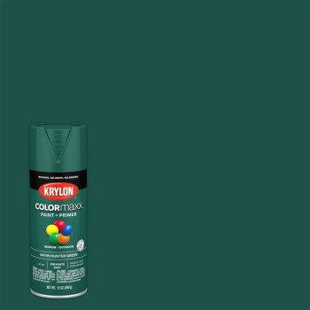 Krylon COLORmaxx Spray Paint, Satin Hunter Green - 12 oz