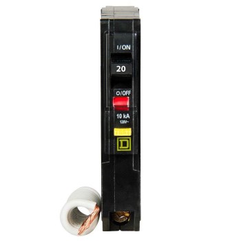 Square D QO 20 Amp GFCI Circuit Breaker, Single Pole