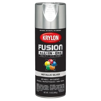 Krylon Fusion Spray Paint, Metallic Silver - 12 oz