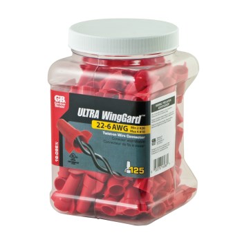 WingGard Wire Connector, Red - #22-#6 AWG, 125pk