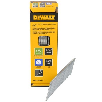 DeWalt 15GA Angled Finish Nails   1-1/4"   1000pk