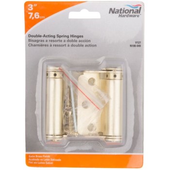 Spring Hinge, Double Acting ~ Brass Finish 
