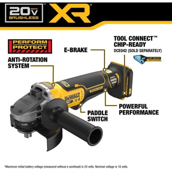 DeWalt 20V MAX XR Brushless Angle Grinder - 4-1/2" to 5"
