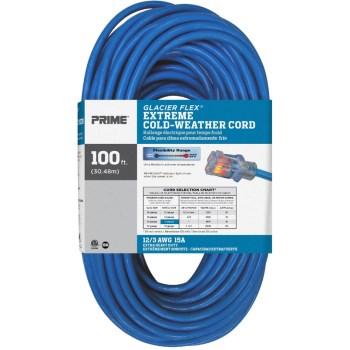 Prime Glacier Flex Cold Weather Cord - 12/3 x 100 Ft