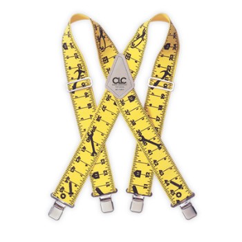 CLC Heavy-Duty Work Suspenders, Ruler Print - 2"