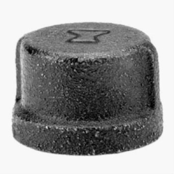 Pipe Cap, Black Steel - 1"