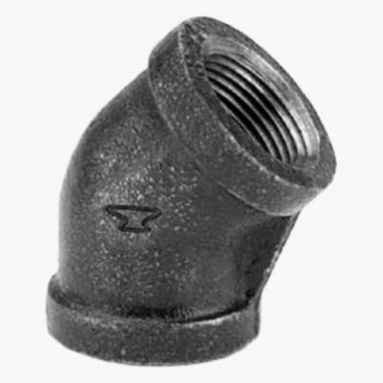 Elbow, 45 Degree, Black Steel ~ 1/2"