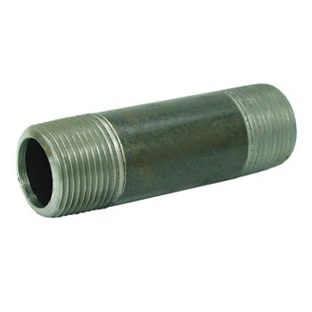Pipe Nipple, Black Steel - 1" x 4"