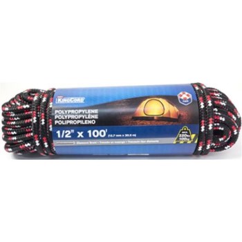 Mibro Diamond Braid Polypropylene Rope - 1/2" x 100 Ft