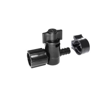 PEXLock Straight Stop Manifold Valve, Black - 1/2"