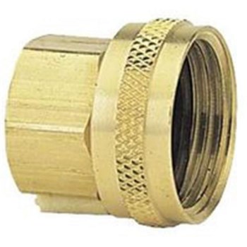 Double Female Swivel Brass Connector   1/2" NPT x 3/4" NH