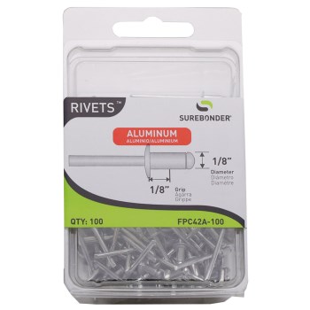 FPC Surebonder Aluminum Blind Rivet, 1/8" - Short, 100ct