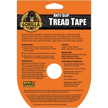 Anti-Slip Tread Tape, Black ~ 2" x 10 ft