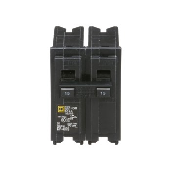 Homeline Double-Pole Circuit Breaker - 15 Amp