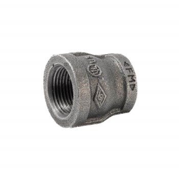 Anvil/Mueller Malleable Reducing Coupling, Black - 3/4" x 1/2"