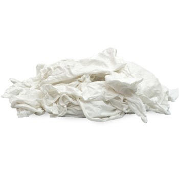 Reclaimed Textiles - White Knit Wipers, 2 lb Bag