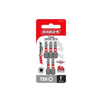 Diablo Torx Drive Bit - T20 x 1", 5-Pack