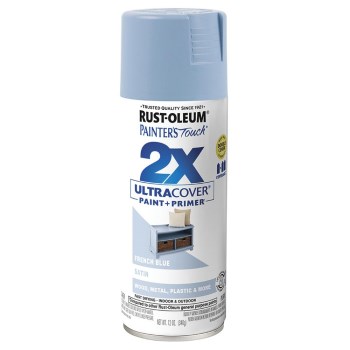 Painter's Touch 2X Spray Paint, Satin French Blue - 12 oz