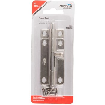 Stainless Steel Barrel Bolt - 4"