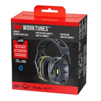 3M WorkTunes Connect Bluetooth Hearing Protector - 26 dB NRR