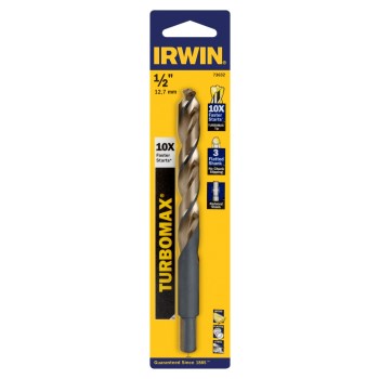 Irwin TurboMax Drill Bit - 1/2" Reduced Shank