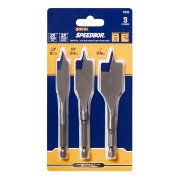 Irwin Speedbor Blue Groove Flat Bit Set - 3 Piece
