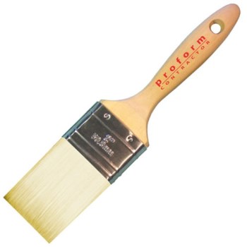 White Bristle Paint Brush, Contractor - 1"