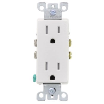 Tamper-Resistant Receptacle, 15 Amp 125 Volt - White