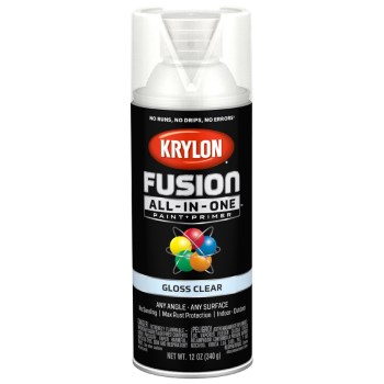 Krylon Fusion Spray Paint, Gloss Clear - 12 oz