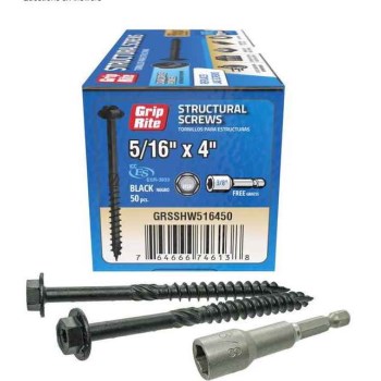 Grip Rite Structural Screw - 5/16" x 4"  (50 pack)