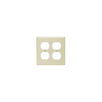 Duplex Receptacle Wall Plate - Double, Ivory